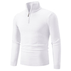 Men's Plus Size Fleece Zip Mock Neck Sweater