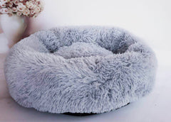 Round Plush Dog Bed for Small Dogs