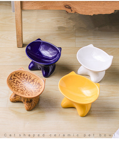 Ceramic Cat Face Food Bowl