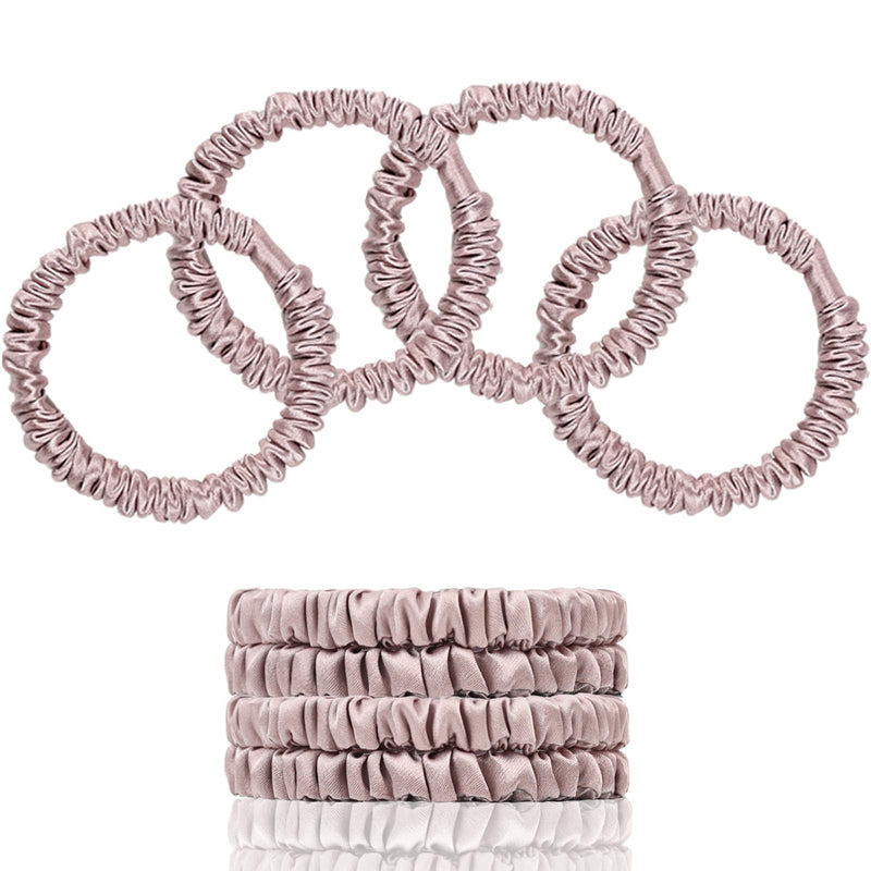Pink Silk Scrunchies