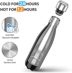 17oz Stainless Steel Water Bottle