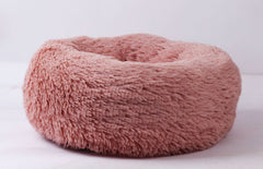 Round Plush Dog Bed for Small Dogs