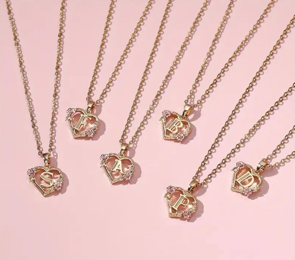 Letter Heart Necklace